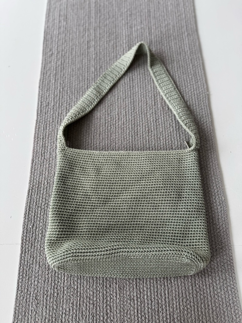 The Sak Mint Sage Green Crochet Shoulder Bag Purse - Picture 9 of 16
